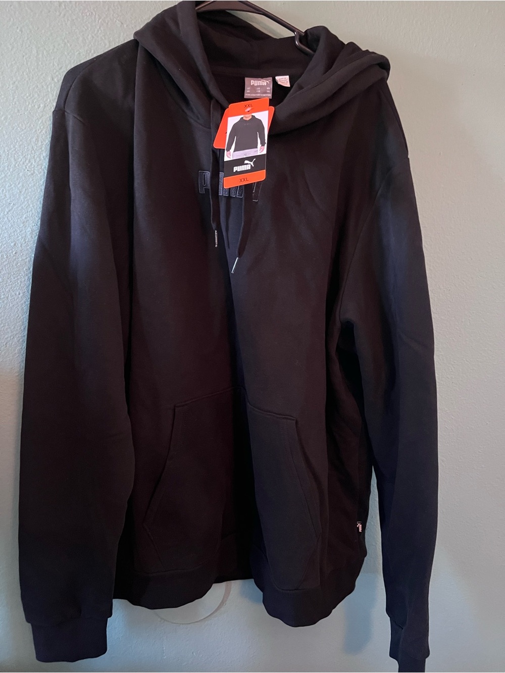 Puma Black Hooded Pullover with Subtle Logo